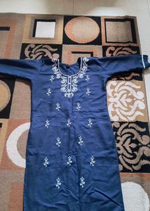 Elegant Blue Embroidered Kurta