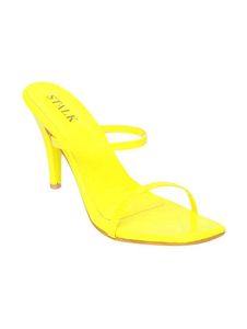 Yellow Stalk Heeled Sandals
