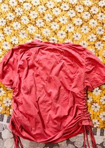 Not New But Good In Condition Solid Pink Top.