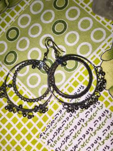 Black Jhumka Earrings