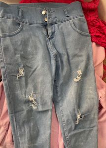 Distressed Light Wash Jeans