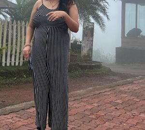 Striped Wide Leg Jumpsuit