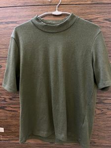 Bare Green High Neck Tshirt
