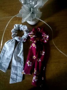 Korean Scrunchies with Tail – Elegant