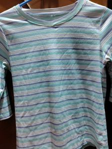 Striped 3/4 Sleeve Top