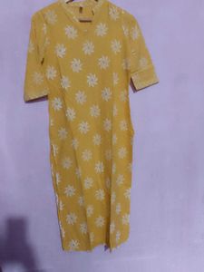 Stylum Yellow Floral Print Kurti