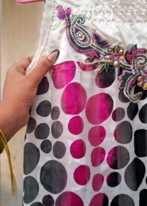 Polka Dot Embellished Tank Top
