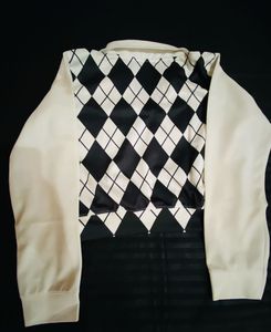 Argyle Print Sweater Top