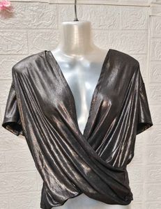 Size M/L 🎁Buy 2 Get 1 Free 🎁 Shimmery Wrap Top