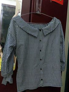 SSS Off shoulder Blouse with Peter Pan Collar