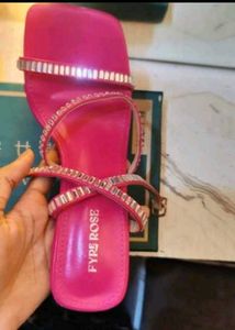 Fushcia Embellished Heel