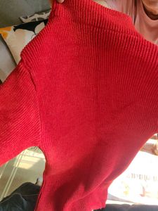 Turtle Neck Red Sweater.