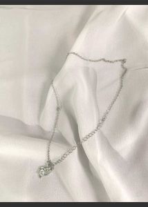 Exquisite Silver Heart Pendant Chain