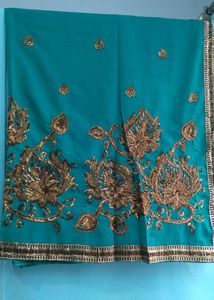 Sea Green Saree For Party