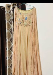 Elegant Peach Embellished Gown