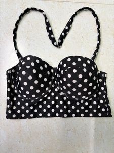 Polka Dot Bikini Top🫶🏻 ( detachable strap)