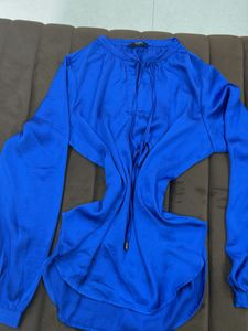 Blue Silky Top