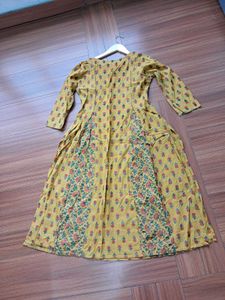 Vintage Mustard Floral Print 3 Piece Full SitDress