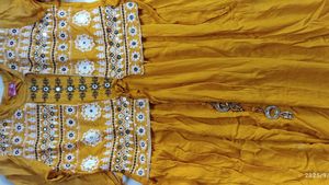 Mustard Embroidered Dress