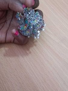 Peacock Jhumka Earrings