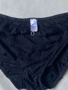Black Lace Trim Briefs