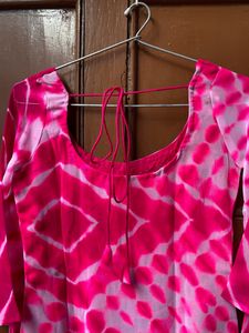 Dye And The Printed Georgette Kurti