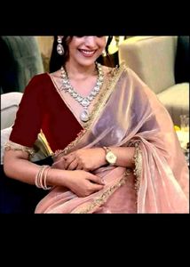 New Nylon Silk Saree With Velvel Blouse Piecs