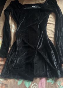 Black Velvet Mini Dress