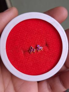 Ruby Nose Pins Gold