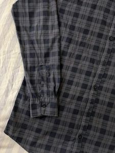 Balck Grey Checks Printed Shirt For Men