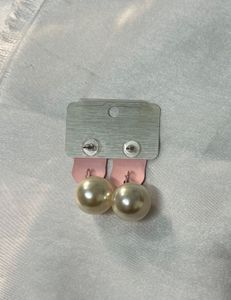 Pink &amp; Pearl Drop Earrings
