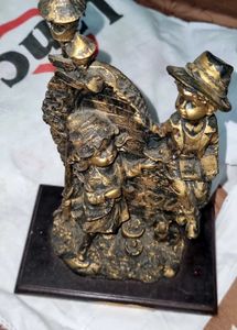 Vintage Boy and Girl Sculpture