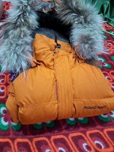 mont bell Orange Puffer Coat