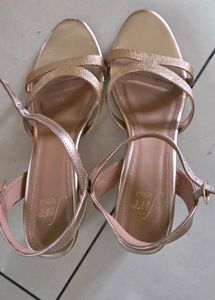 Gold Strappy Heels