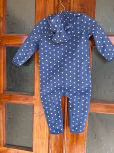 GAP Polka Dot Fleece Romper