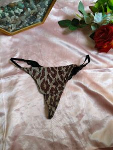 Leopard Print Thong