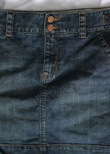 Vintage Dark Wash Denim Mini Skirt