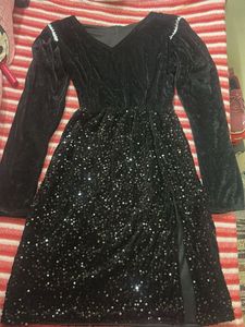 Mini Velvet Sequin Dress