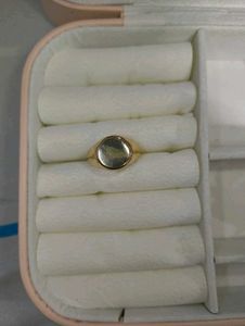 Gold Tone Signet Ring