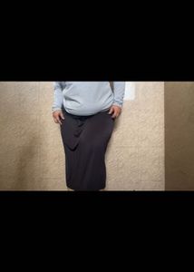 H&M Black Midi Skirt with Slit