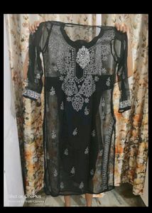 Lakhnavi Black Kurti