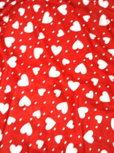 Red Heart Print Skirt