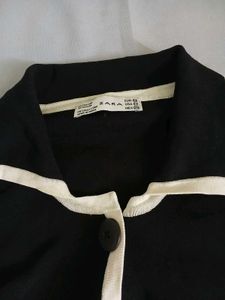 Zara Black & White Top