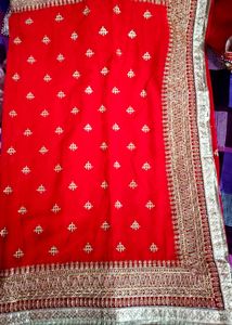 Bridal Red heavy Saree