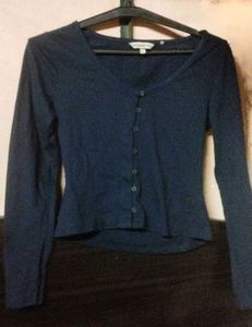 Blue Long Sleeve Top