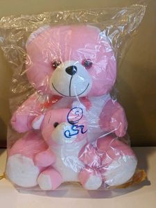 Pink Teddy Bear with Baby