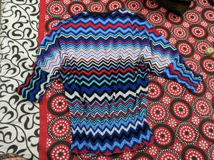 Multi Colour Top With Smocked Sleeves And Waist