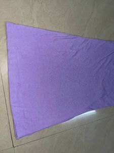 Purple Sleeveless Mock Neck Dress