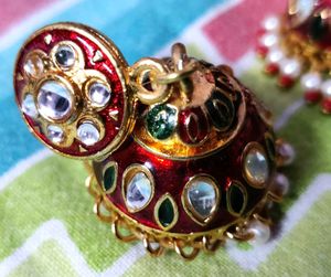 Red Jhumkas