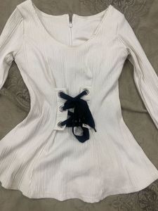 White Corset Style Top